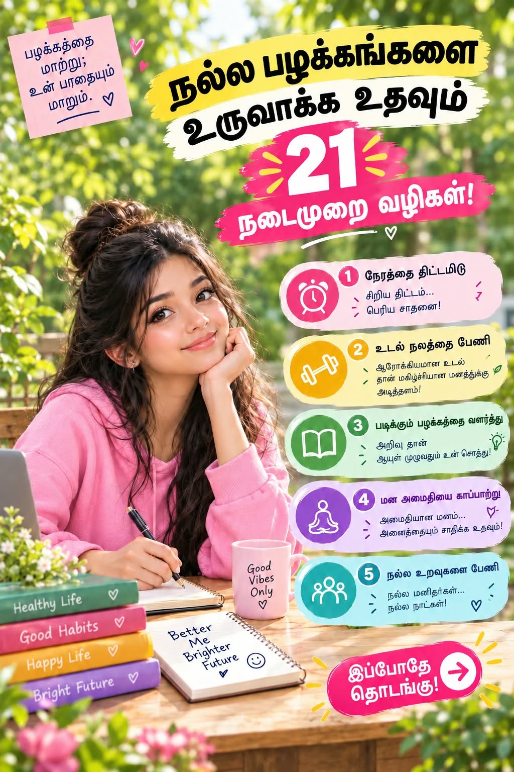 நல்ல பழக்கங்களை உருவாக்க உதவும் 21 நடைமுறை வழிகள்