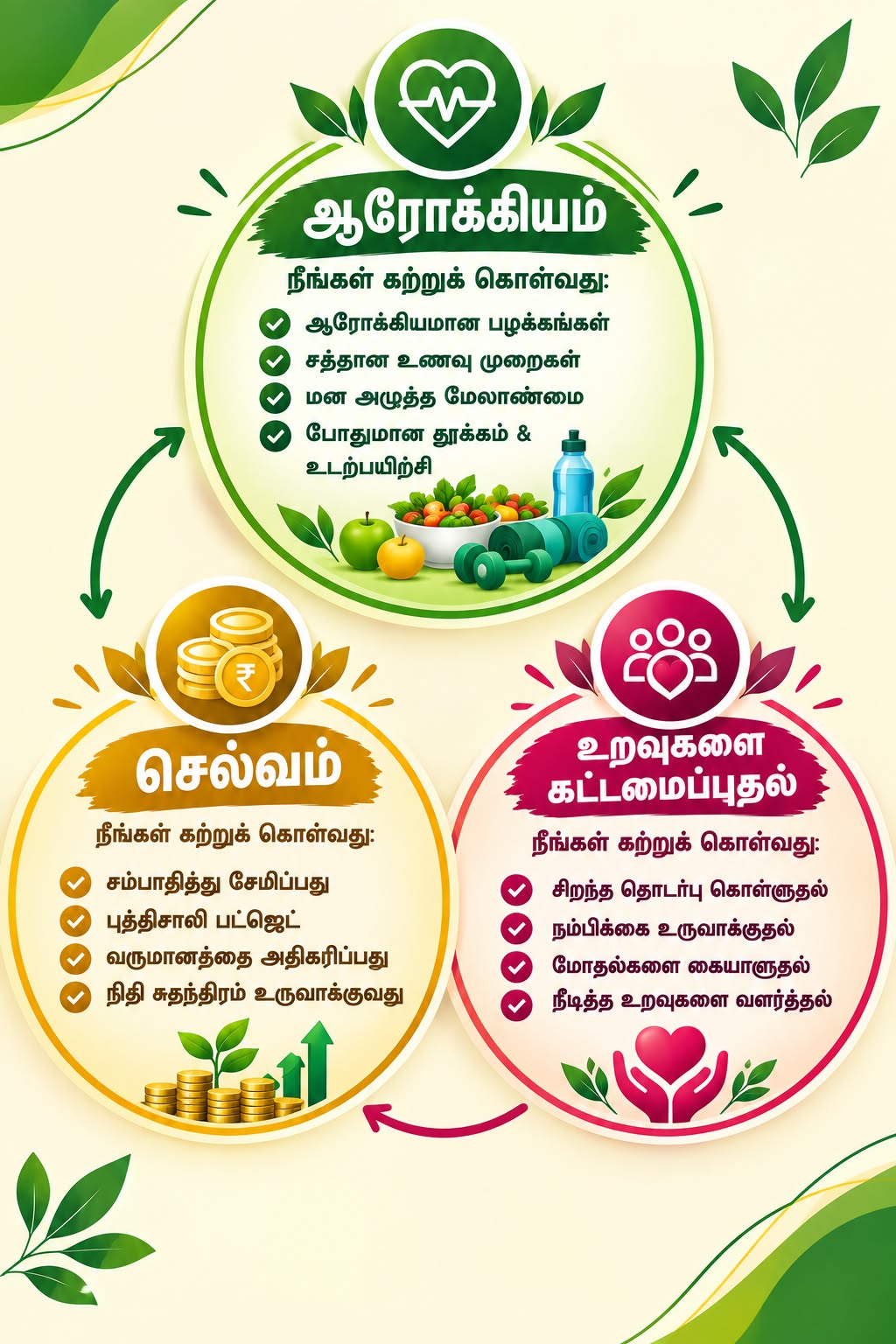 ஆரோக்கியம் • செல்வம் • உறவுகள் உறுதிமொழிகள்
