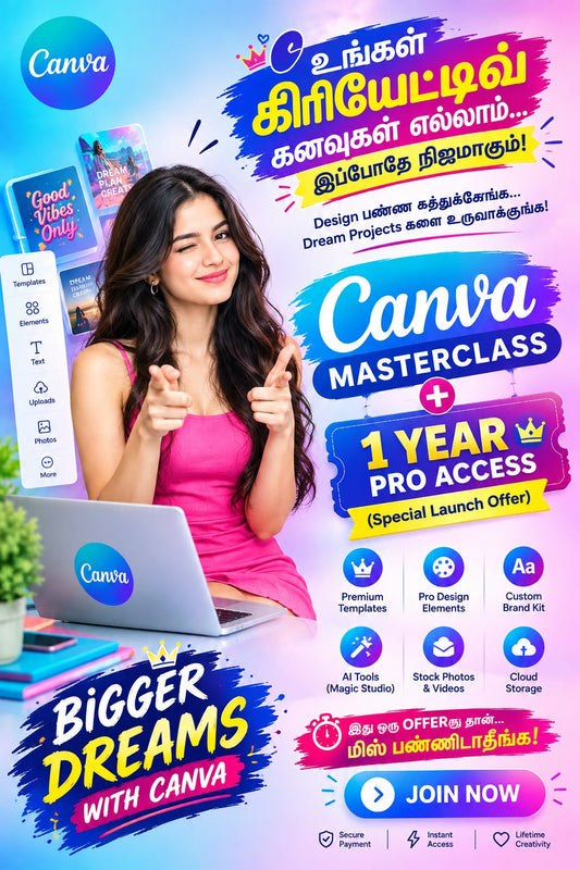 Canva Masterclass + 1 Year Pro Access (Special Launch Offer)