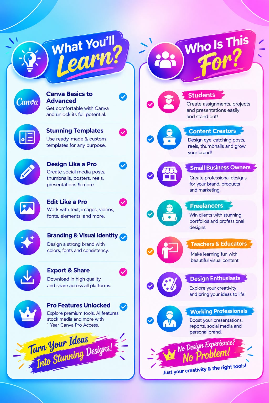 Canva Masterclass + 1 Year Pro Access (Special Launch Offer)